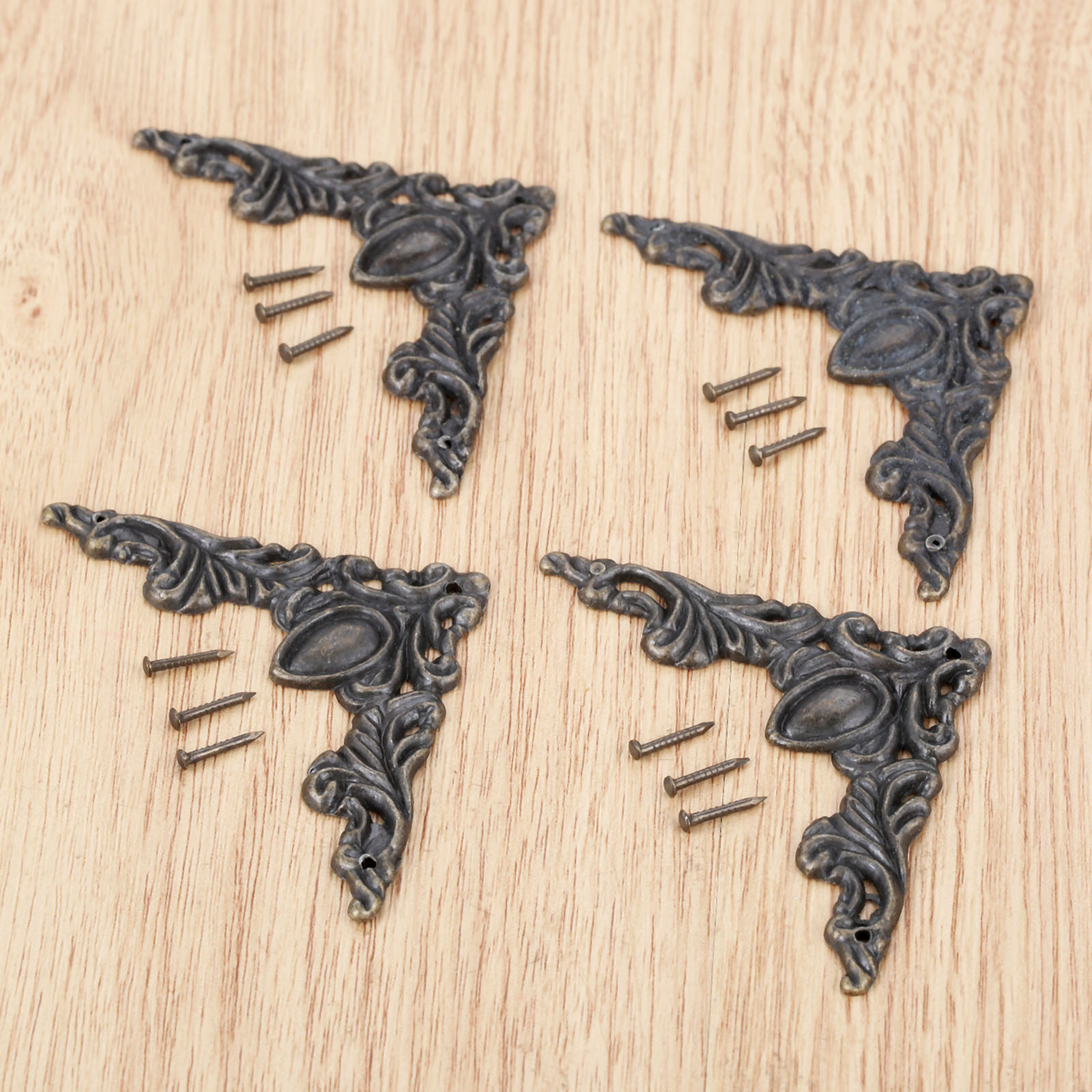 Woodworking Nails - 4Pcs Antique Bronze Decorative Protectors 50*50mm