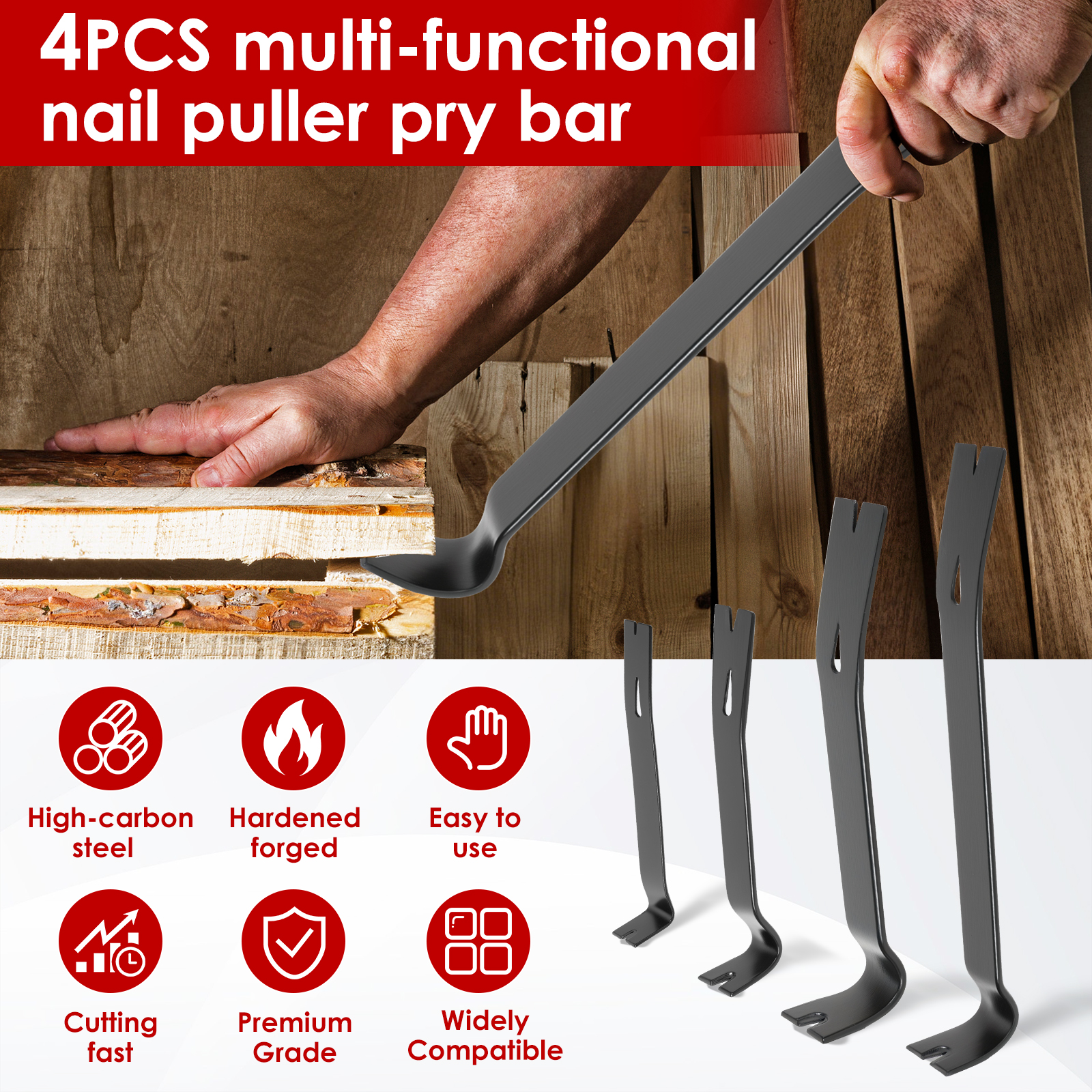 4Pcs Carbon Steel Pry Bar Nail – Woodworking Nails Bewertung und Preis