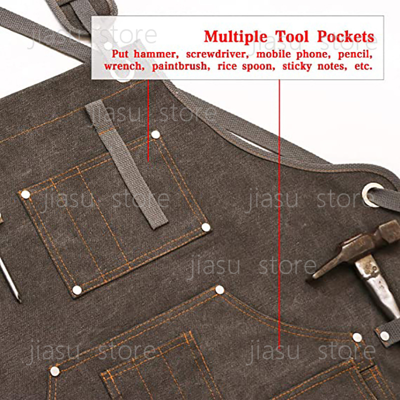 Thick Canvas Tool Apron Custom – Woodworking Logo Design Free Bewertung und Preis