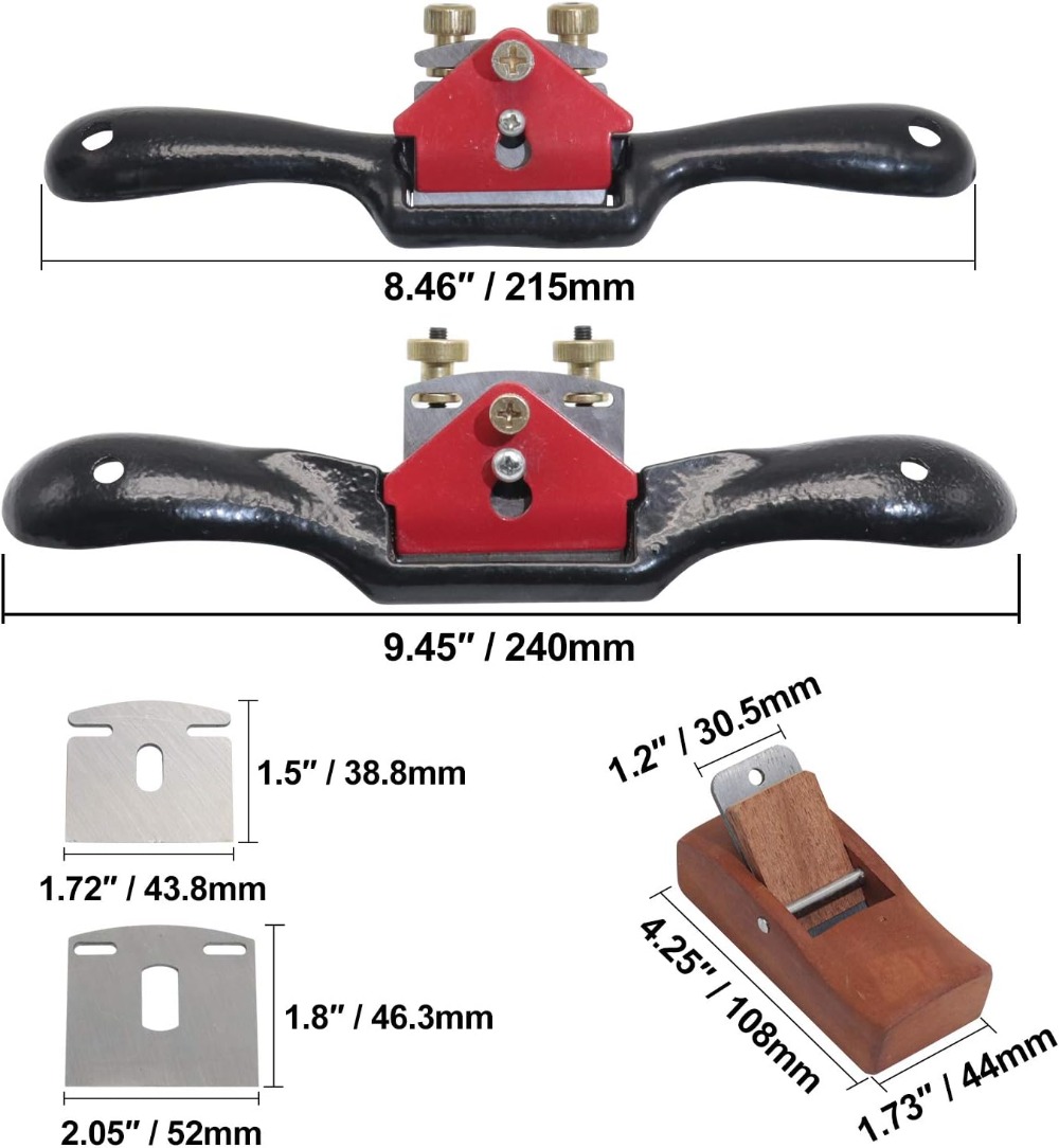 2pcs Adjustable Spokeshave wit – Spokeshave Flat Bewertung und Preis