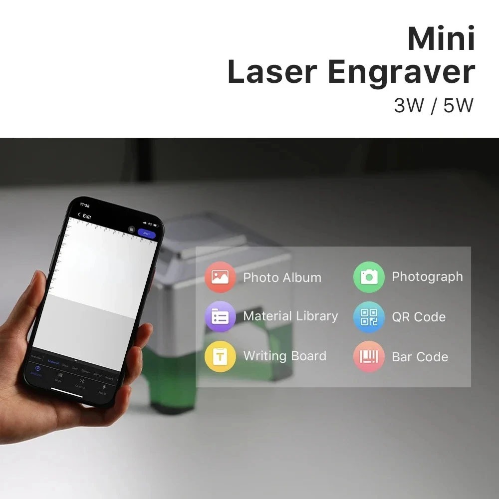 5000mW Mini CNC Laser Engraver – Woodworking Logos Bewertung und Preis