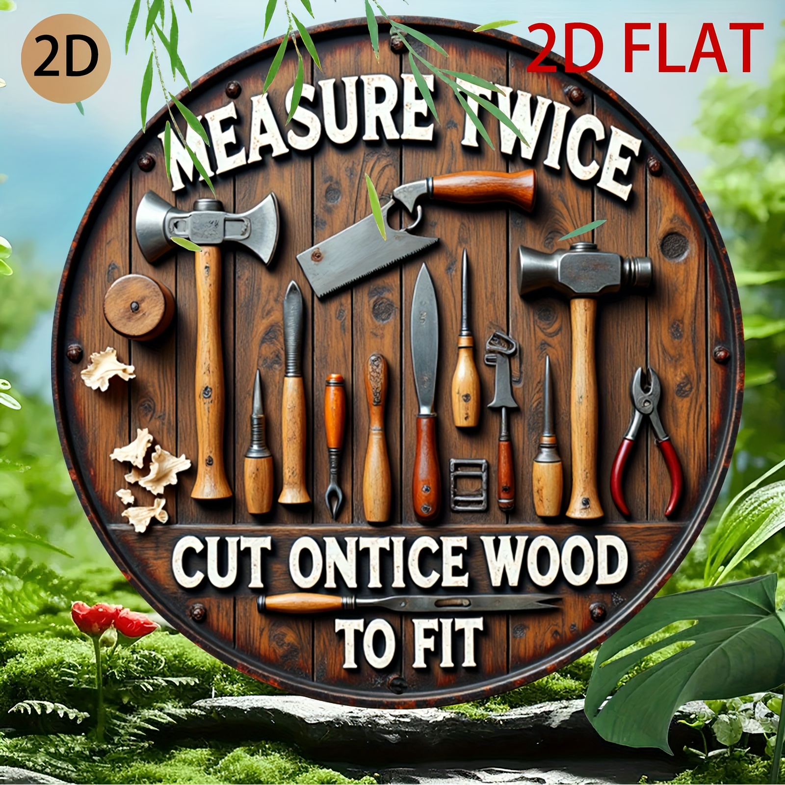 2D planar circular wooden tool – Woodworking Logo Design Free Bewertung und Preis