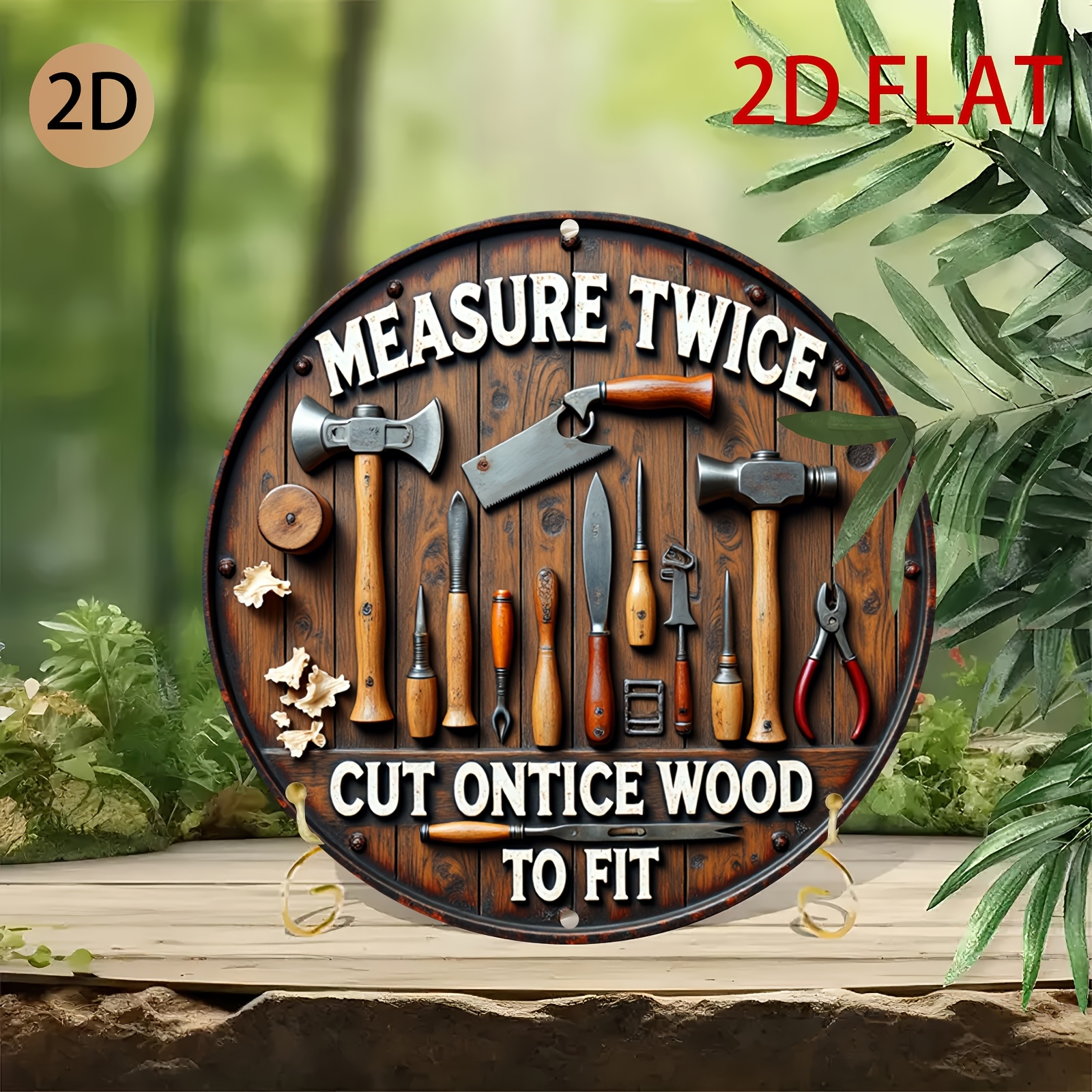 2D planar circular wooden tool – Woodworking Logo Design Free Bewertung und Preis